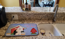 Load image into Gallery viewer, Dog House Collection Old English Sheepdog Dish Drying Mat – Absorbent, Artistic Kitchen Essentials BB2850DDM