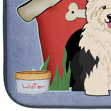 Load image into Gallery viewer, Dog House Collection Old English Sheepdog Dish Drying Mat – Absorbent, Artistic Kitchen Essentials BB2850DDM
