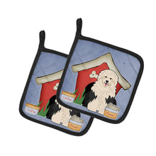 Load image into Gallery viewer, Dog House Collection Old English Sheepdog Pot Holders - Set of 2 - Heat-Resistant Kitchen Essentials BB2850PTHD