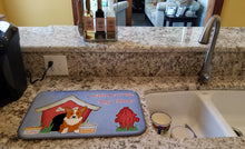 Load image into Gallery viewer, Dog House Collection Corgi Dish Drying Mat – Absorbent, Artistic Kitchen Essentials BB2854DDM