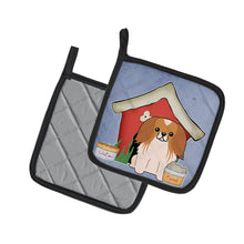 Load image into Gallery viewer, Dog House Collection Pekingnese Red White Pot Holders - Set of 2 - Heat-Resistant Kitchen Essentials BB2857PTHD