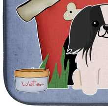 Load image into Gallery viewer, Dog House Collection Pekingnese Black White Dish Drying Mat – Absorbent, Artistic Kitchen Essentials BB2859DDM