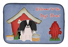 Load image into Gallery viewer, Dog House Collection Pekingnese Black White Dish Drying Mat – Absorbent, Artistic Kitchen Essentials BB2859DDM