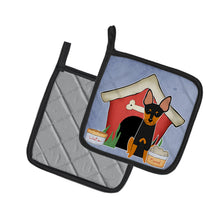Load image into Gallery viewer, Dog House Collection English Toy Terrier Pot Holders - Set of 2 - Heat-Resistant Kitchen Essentials