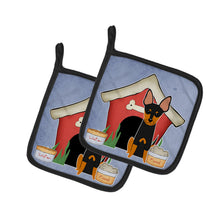Load image into Gallery viewer, Dog House Collection English Toy Terrier Pot Holders - Set of 2 - Heat-Resistant Kitchen Essentials