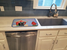 Load image into Gallery viewer, Dog House Collection Chinese Crested Black Dish Drying Mat – Absorbent, Artistic Kitchen Essentials BB2866DDM
