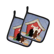 Load image into Gallery viewer, Dog House Collection Chinese Crested Cream Pot Holders - Set of 2 - Heat-Resistant Kitchen Essentials