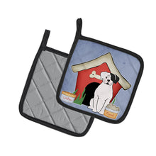 Load image into Gallery viewer, Dog House Collection White Boxer Cooper Pot Holders - Set of 2 - Heat-Resistant Kitchen Essentials