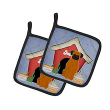 Load image into Gallery viewer, Dog House Collection Fawn Boxer Pot Holders - Set of 2 - Heat-Resistant Kitchen Essentials