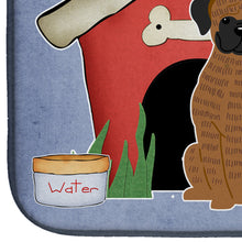 Load image into Gallery viewer, Dog House Collection Brindle Boxer Dish Drying Mat – Absorbent, Artistic Kitchen Essentials BB2871DDM