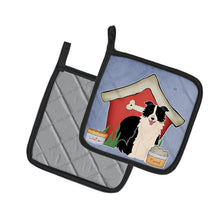 Load image into Gallery viewer, Dog House Collection Border Collie Black White Pot Holders - Set of 2 - Heat-Resistant Kitchen Essentials