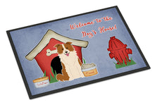 Load image into Gallery viewer, Dog House Collection Border Collie Red White Doormat - 24x36 Decorative Floor Mat – Indoor/Outdoor Rug with Artistic Flair BB2873JMAT