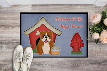 Load image into Gallery viewer, Dog House Collection English Bulldog Red White Doormat - 24x36 Decorative Floor Mat – Indoor/Outdoor Rug with Artistic Flair BB2874JMAT
