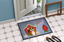 Load image into Gallery viewer, Dog House Collection English Bulldog Red White Doormat - 24x36 Decorative Floor Mat – Indoor/Outdoor Rug with Artistic Flair BB2874JMAT