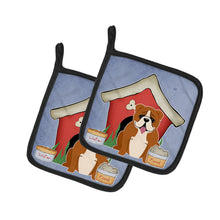 Load image into Gallery viewer, Dog House Collection English Bulldog Red White Pot Holders - Set of 2 - Heat-Resistant Kitchen Essentials BB2874PTHD