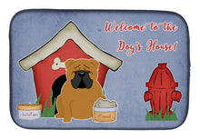 Load image into Gallery viewer, Dog House Collection English Bulldog Red Dish Drying Mat – Absorbent, Artistic Kitchen Essentials BB2876DDM