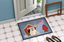 Load image into Gallery viewer, Dog House Collection English Bulldog White Doormat - 24x36 Decorative Floor Mat – Indoor/Outdoor Rug with Artistic Flair BB2877JMAT