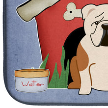 Load image into Gallery viewer, Dog House Collection English Bulldog Fawn White Dish Drying Mat – Absorbent, Artistic Kitchen Essentials BB2879DDM