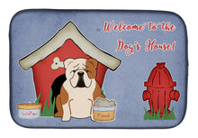 Load image into Gallery viewer, Dog House Collection English Bulldog Fawn White Dish Drying Mat – Absorbent, Artistic Kitchen Essentials BB2879DDM