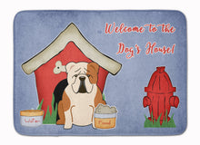 Load image into Gallery viewer, Dog House Collection English Bulldog Fawn White Machine Washable Memory Foam Mat BB2879RUG