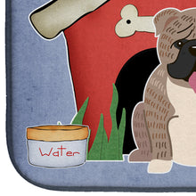 Load image into Gallery viewer, Dog House Collection English Bulldog Grey Brindle  Dish Drying Mat – Absorbent, Artistic Kitchen Essentials BB2880DDM