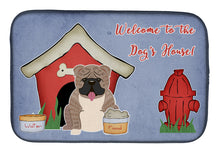 Load image into Gallery viewer, Dog House Collection English Bulldog Grey Brindle  Dish Drying Mat – Absorbent, Artistic Kitchen Essentials BB2880DDM