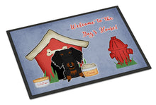 Load image into Gallery viewer, Dog House Collection Wire Haired Dachshund Black Tan Doormat - 24x36 Decorative Floor Mat – Indoor/Outdoor Rug with Artistic Flair BB2881JMAT