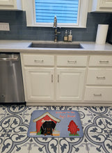 Load image into Gallery viewer, Dog House Collection Wire Haired Dachshund Black Tan Machine Washable Memory Foam Mat BB2881RUG