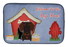 Load image into Gallery viewer, Dog House Collection Wire Haired Dachshund Chocolate Dish Drying Mat – Absorbent, Artistic Kitchen Essentials BB2883DDM