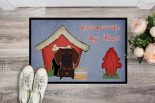 Load image into Gallery viewer, Dog House Collection Wire Haired Dachshund Chocolate Doormat - 24x36 Decorative Floor Mat – Indoor/Outdoor Rug with Artistic Flair BB2883JMAT