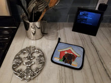 Load image into Gallery viewer, Dog House Collection Wire Haired Dachshund Chocolate Pot Holders - Set of 2 - Heat-Resistant Kitchen Essentials
