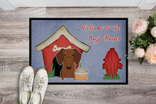 Load image into Gallery viewer, Dog House Collection Dachshund Red Brown Doormat - 24x36 Decorative Floor Mat – Indoor/Outdoor Rug with Artistic Flair BB2884JMAT
