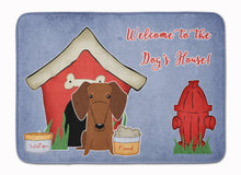 Load image into Gallery viewer, Dog House Collection Dachshund Red Brown Machine Washable Memory Foam Mat BB2884RUG
