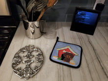 Load image into Gallery viewer, Dog House Collection Dachshund Chocolate Pot Holders - Set of 2 - Heat-Resistant Kitchen Essentials