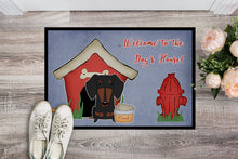 Load image into Gallery viewer, Dog House Collection Dachshund Black Tan Doormat - 24x36 Decorative Floor Mat – Indoor/Outdoor Rug with Artistic Flair BB2886JMAT
