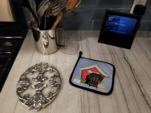 Load image into Gallery viewer, Dog House Collection Dachshund Black Tan Pot Holders - Set of 2 - Heat-Resistant Kitchen Essentials BB2886PTHD