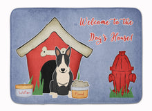 Load image into Gallery viewer, Dog House Collection Bull Terrier Black White Machine Washable Memory Foam Mat BB2887RUG
