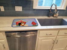 Load image into Gallery viewer, Dog House Collection Bull Terrier Red Dish Drying Mat – Absorbent, Artistic Kitchen Essentials BB2888DDM