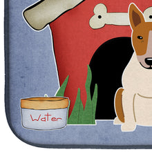 Load image into Gallery viewer, Dog House Collection Bull Terrier Red White Dish Drying Mat – Absorbent, Artistic Kitchen Essentials BB2889DDM