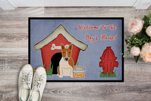 Load image into Gallery viewer, Dog House Collection Bull Terrier Red White Doormat - 24x36 Decorative Floor Mat – Indoor/Outdoor Rug with Artistic Flair BB2889JMAT