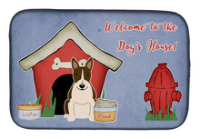 Load image into Gallery viewer, Dog House Collection Bull Terrier Dark Brindle Dish Drying Mat – Absorbent, Artistic Kitchen Essentials BB2890DDM