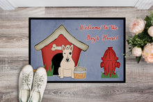 Load image into Gallery viewer, Dog House Collection Bull Terrier White Doormat - 24x36 Decorative Floor Mat – Indoor/Outdoor Rug with Artistic Flair BB2892JMAT