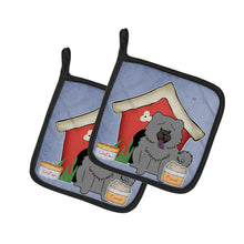 Load image into Gallery viewer, Dog House Collection Chow Chow Blue Pot Holders - Set of 2 - Heat-Resistant Kitchen Essentials BB2893PTHD