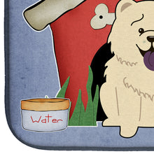 Load image into Gallery viewer, Dog House Collection Chow Chow White Dish Drying Mat – Absorbent, Artistic Kitchen Essentials BB2894DDM