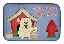 Load image into Gallery viewer, Dog House Collection Chow Chow White Dish Drying Mat – Absorbent, Artistic Kitchen Essentials BB2894DDM