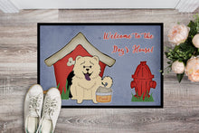 Load image into Gallery viewer, Dog House Collection Chow Chow White Doormat - 24x36 Decorative Floor Mat – Indoor/Outdoor Rug with Artistic Flair BB2894JMAT