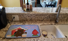 Load image into Gallery viewer, Dog House Collection Chow Chow Chocolate Dish Drying Mat – Absorbent, Artistic Kitchen Essentials BB2895DDM