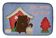 Load image into Gallery viewer, Dog House Collection Chow Chow Chocolate Dish Drying Mat – Absorbent, Artistic Kitchen Essentials BB2895DDM