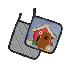 Load image into Gallery viewer, Dog House Collection Chow Chow Red Pot Holders - Set of 2 - Heat-Resistant Kitchen Essentials BB2896PTHD