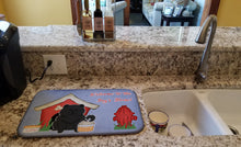 Load image into Gallery viewer, Dog House Collection Chow Chow Black Dish Drying Mat – Absorbent, Artistic Kitchen Essentials BB2897DDM